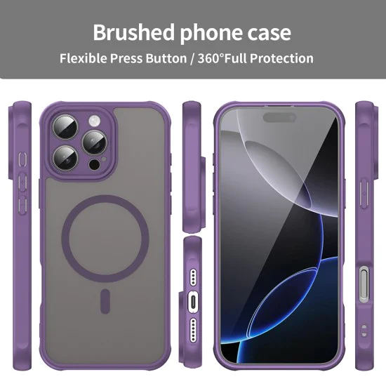 Калъф за iPhone 16 Pro Max - HaloFrost II MagSafe - Лилав
