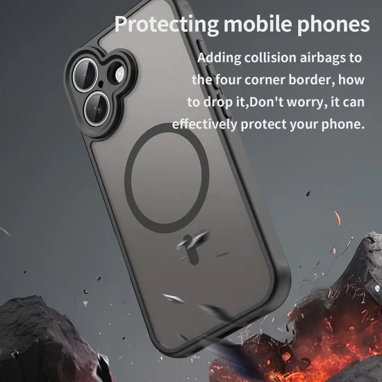 Калъф за iPhone 17 - HaloFrost II MagSafe - Черен