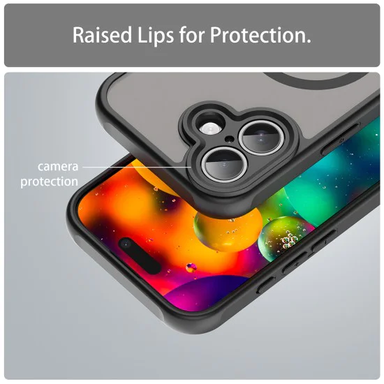 Калъф за iPhone 17 - HaloFrost II MagSafe - Черен