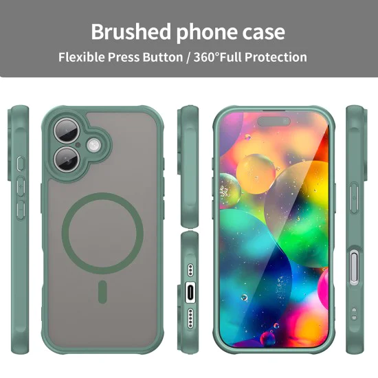 Калъф за iPhone 17 - HaloFrost II MagSafe - Зелен