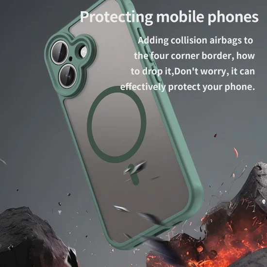 Калъф за iPhone 17 - HaloFrost II MagSafe - Зелен