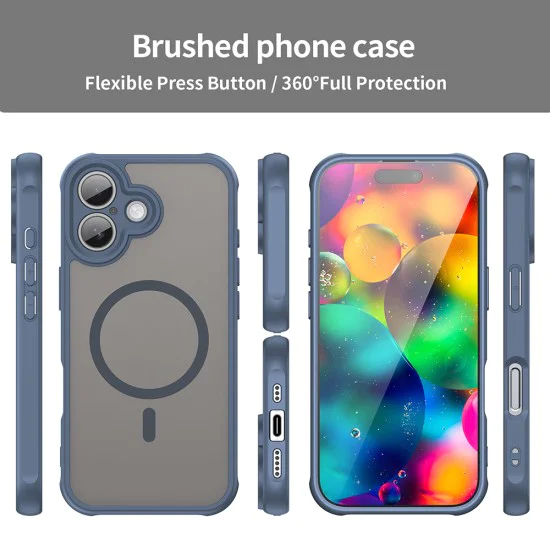 Калъф за iPhone 17 - HaloFrost II MagSafe - Navy Blue