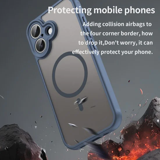 Калъф за iPhone 17 - HaloFrost II MagSafe - Navy Blue