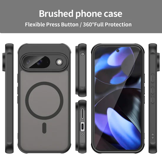 Калъф за Google Pixel 9 - HaloFrost II MagSafe - Черен