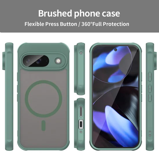 Калъф за Google Pixel 9 - HaloFrost II MagSafe - Зелен