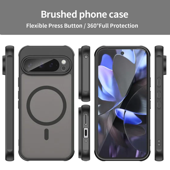 Калъф за Google Pixel 9 Pro - HaloFrost II MagSafe - Черен