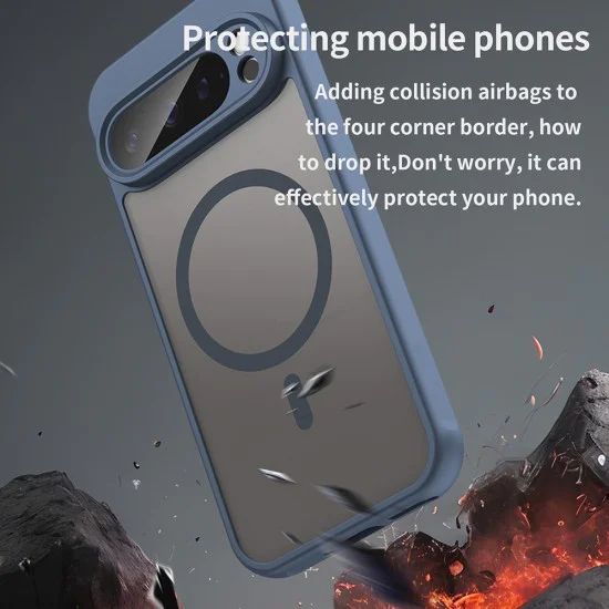 Калъф за Google Pixel 9 Pro - HaloFrost II MagSafe - Тъмно Blue
