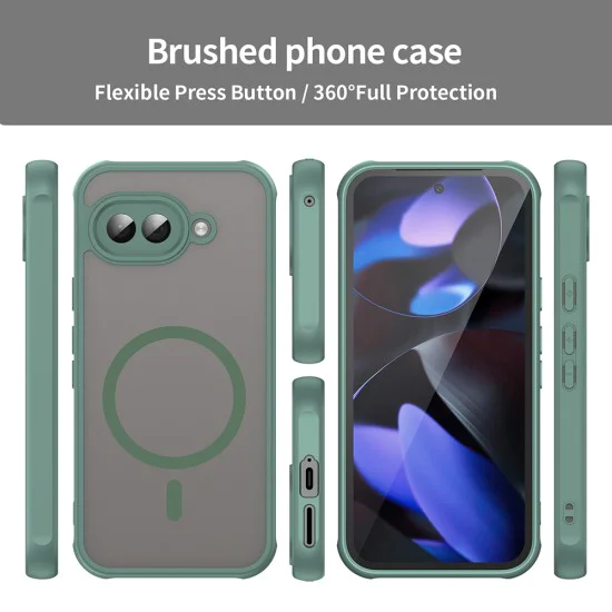 Калъф за Google Pixel 9a - HaloFrost II MagSafe - Зелен
