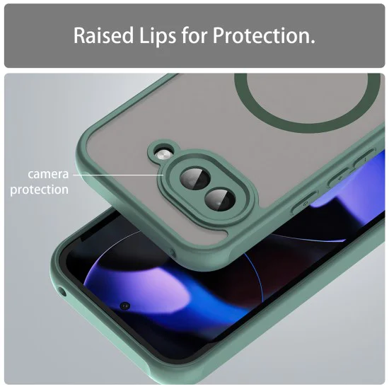 Калъф за Google Pixel 9a - HaloFrost II MagSafe - Зелен