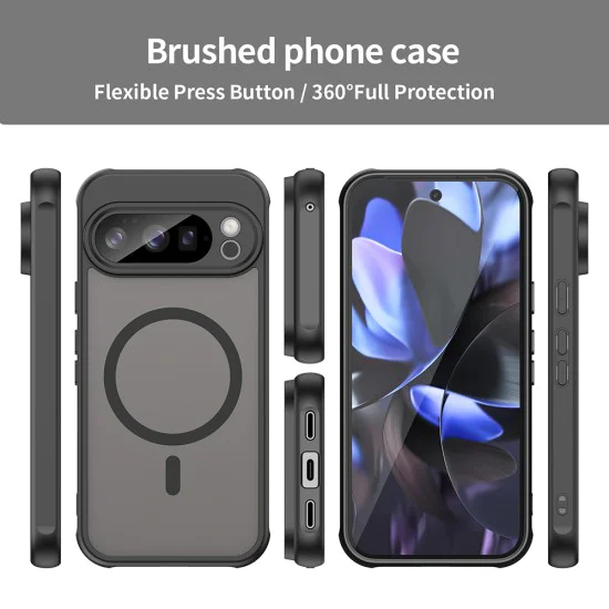 Калъф за Google Pixel 10 Pro - Techsuit - HaloFrost II MagSafe - Черен