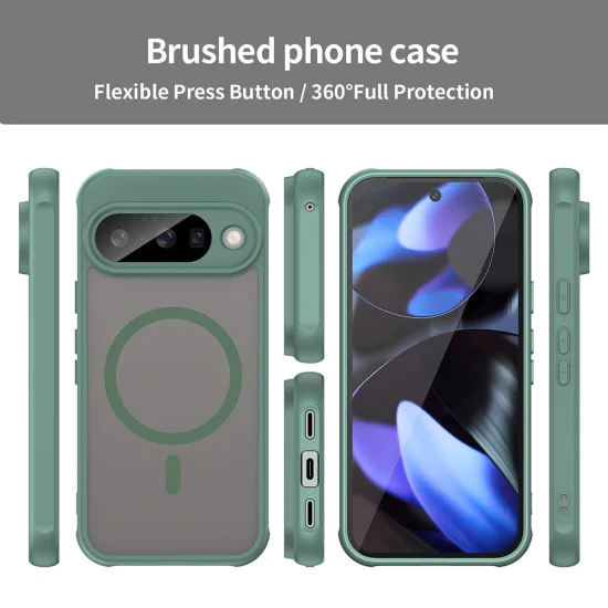 Калъф за Google Pixel 10 Pro - Techsuit - HaloFrost II MagSafe - Зелен