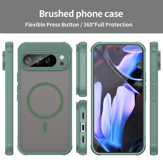 Калъф за Google Pixel 10 Pro XL - Techsuit - HaloFrost II MagSafe - Зелен
