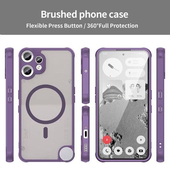 Калъф за нищо CMF Phone 2 Pro - HaloFrost II MagSafe - Лилав