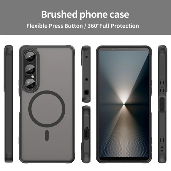 Калъф за Sony Xperia 1 VII - HaloFrost II MagSafe - Черен