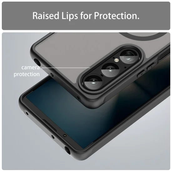 Калъф за Sony Xperia 1 VII - HaloFrost II MagSafe - Черен