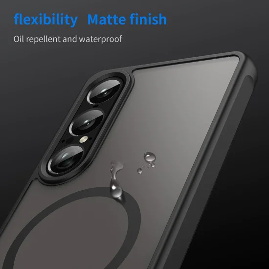Калъф за Sony Xperia 1 VII - HaloFrost II MagSafe - Черен