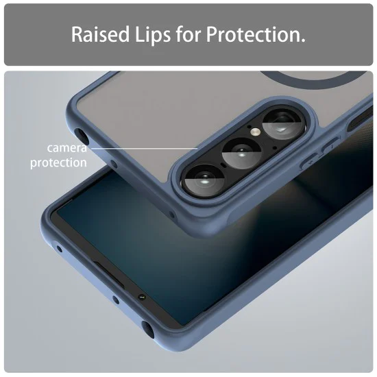 Калъф за Sony Xperia 1 VII - HaloFrost II MagSafe - Тъмно Blue