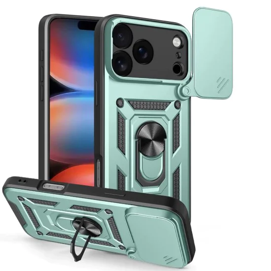 Калъф за iPhone 17 Pro - Techsuit - CamShield Series - Зелен