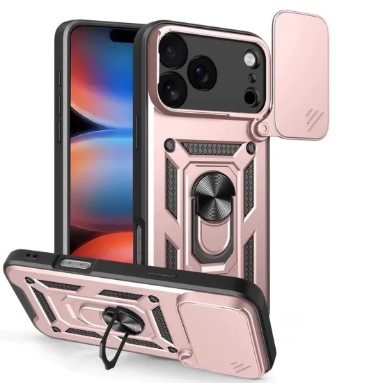 Калъф за iPhone 17 Pro - Techsuit - CamShield Series - Розово Злато - Златист