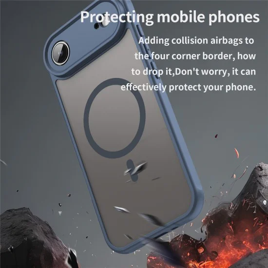 Калъф за iPhone 17 Air - HaloFrost II MagSafe - Navy Blue