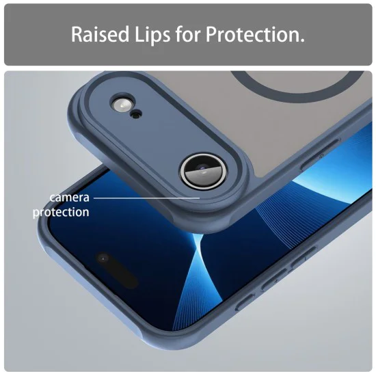 Калъф за iPhone 17 Air - HaloFrost II MagSafe - Navy Blue