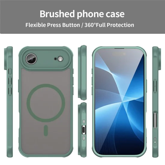 Калъф за iPhone 17 Air - HaloFrost II MagSafe - Зелен