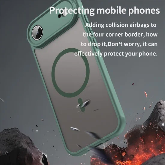 Калъф за iPhone 17 Air - HaloFrost II MagSafe - Зелен