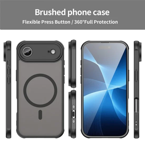 Калъф за iPhone 17 Air - HaloFrost II MagSafe - Черен