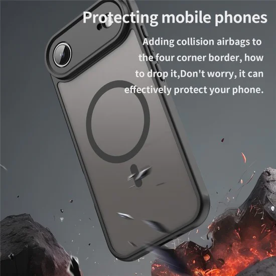 Калъф за iPhone 17 Air - HaloFrost II MagSafe - Черен