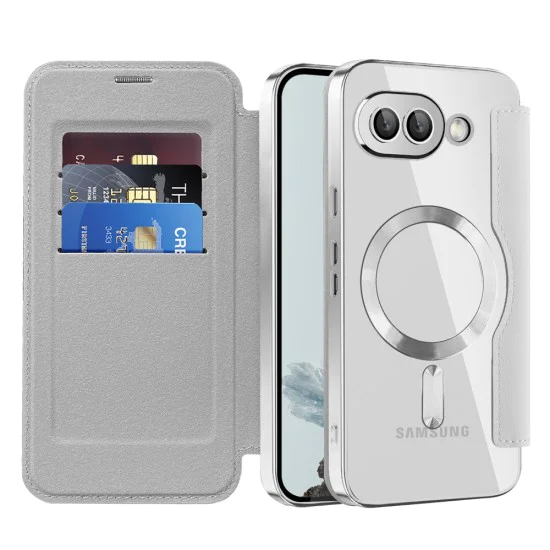 Калъф за Google Pixel 9a - SmartMag Book Case - Сив