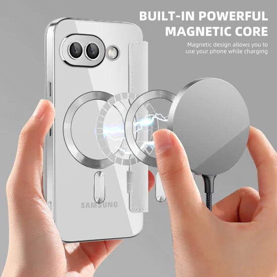 Калъф за Google Pixel 9a - SmartMag Book Case - Сив