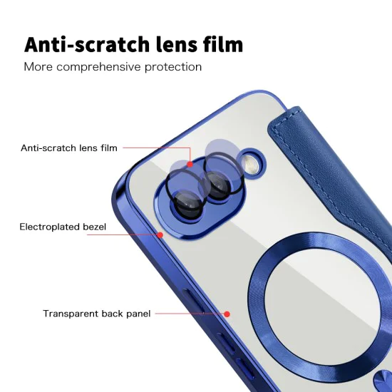 Кейс за Google Pixel 9a - SmartMag Book Case - Син