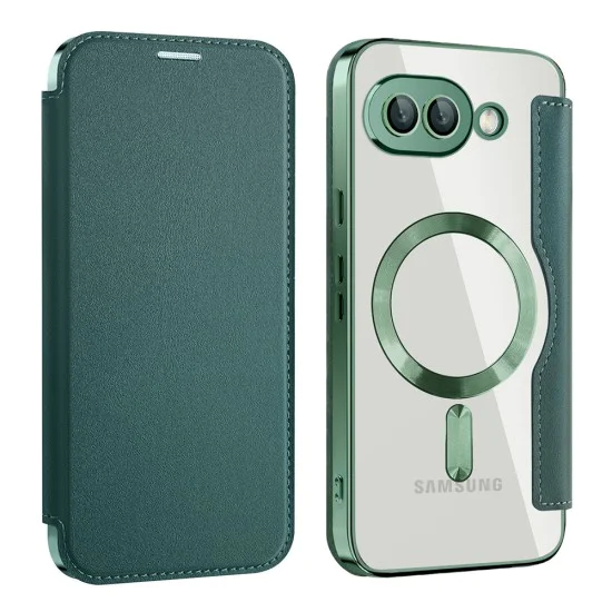 Калъф за Google Pixel 9a - SmartMag Book Case - Зелен