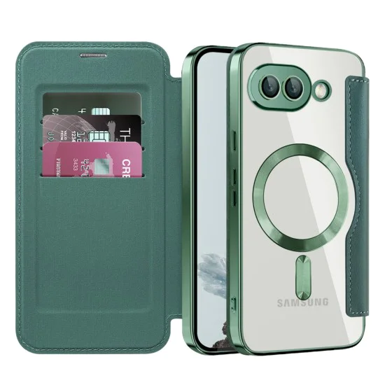 Калъф за Google Pixel 9a - SmartMag Book Case - Зелен