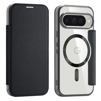 Калъф Камера за Google Pixel 10 / 10 Pro - SmartMag Book Case - Черен