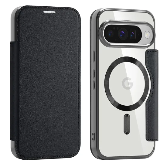 Калъф Камера за Google Pixel 10 / 10 Pro - SmartMag Book Case - Черен