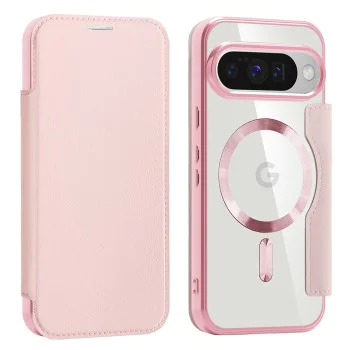 Калъф Камера за Google Pixel 10 / 10 Pro - SmartMag Book Case - Розов