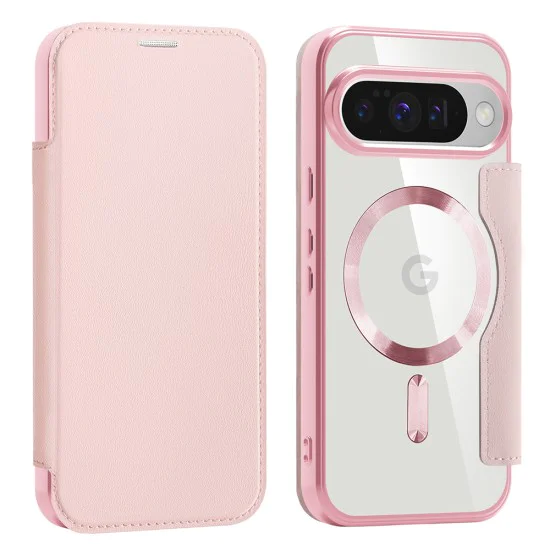 Калъф Камера за Google Pixel 10 / 10 Pro - SmartMag Book Case - Розов