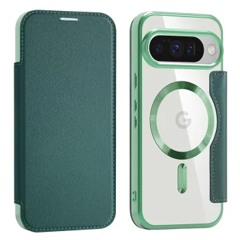 Калъф Камера за Google Pixel 10 / 10 Pro - SmartMag Book Case - Зелен