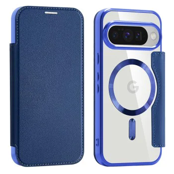 Калъф Камера за Google Pixel 10 / 10 Pro - SmartMag Book Case - Син