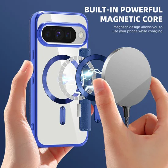 Калъф Камера за Google Pixel 10 / 10 Pro - SmartMag Book Case - Син