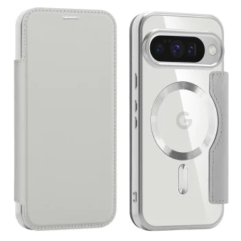 Калъф Камера за Google Pixel 10 / 10 Pro - SmartMag Book Case - Сив
