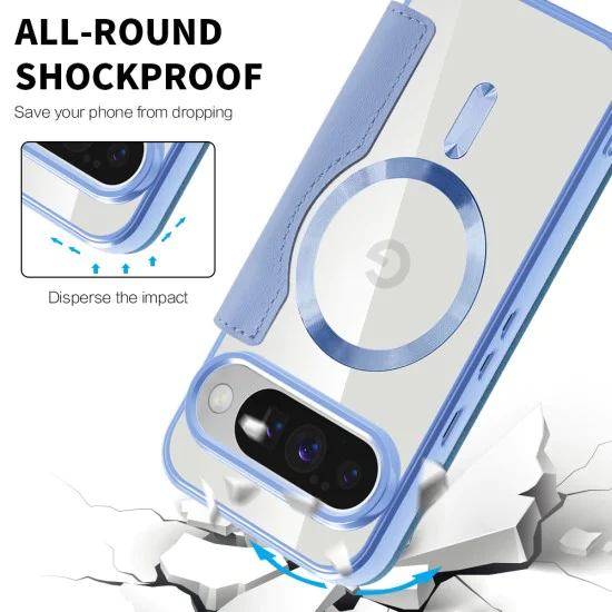 Калъф Камера за Google Pixel 10 Pro XL - SmartMag Book Case - Син
