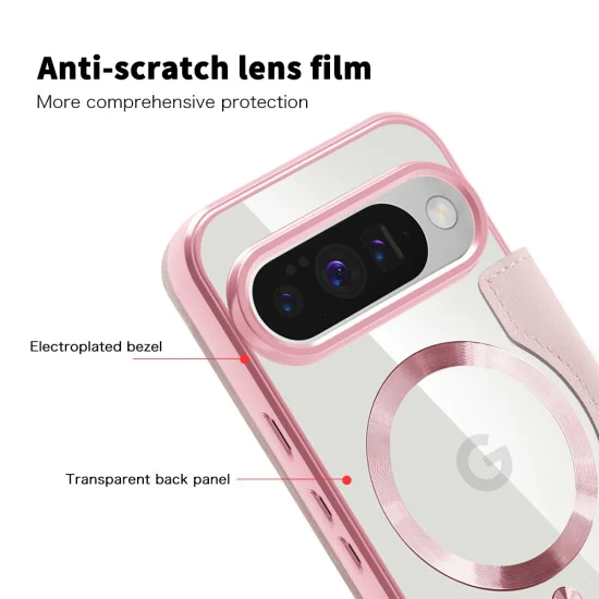 Калъф Камера за Google Pixel 10 Pro XL - SmartMag Book Case - Розов