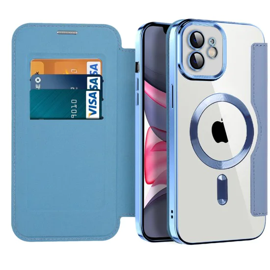 Калъф за iPhone 11 - SmartMag Book Case - Светло Син