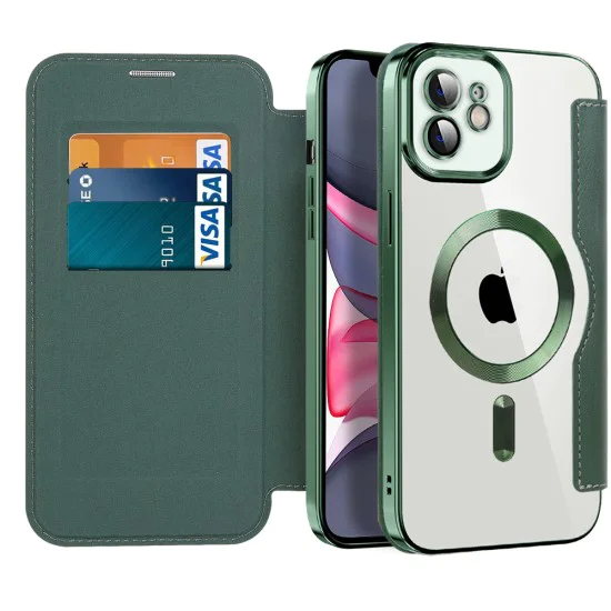 Калъф за iPhone 11 - SmartMag Book Case - Зелен