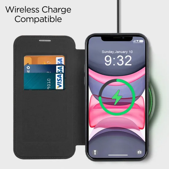 Калъф за iPhone 11 - SmartMag Book Case - Techsuit - Кафяв