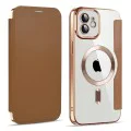 Калъф за iPhone 11 - SmartMag Book Case - Techsuit - Кафяв