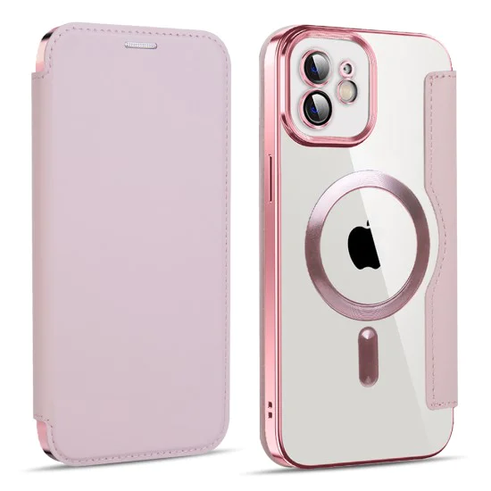 Калъф за iPhone 11 - SmartMag Book Case - Розов