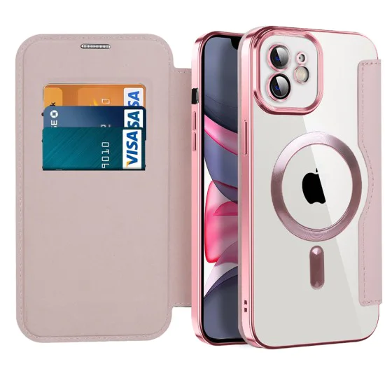 Калъф за iPhone 11 - SmartMag Book Case - Розов